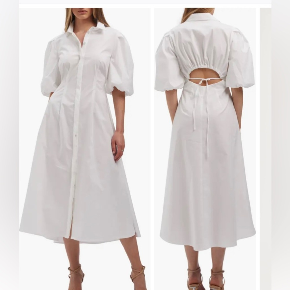 Bardot white cotton dress
